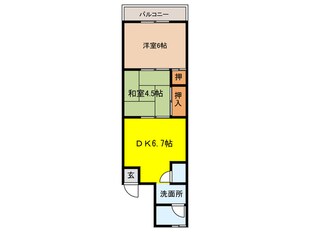 塩屋ブルーハイツの物件間取画像